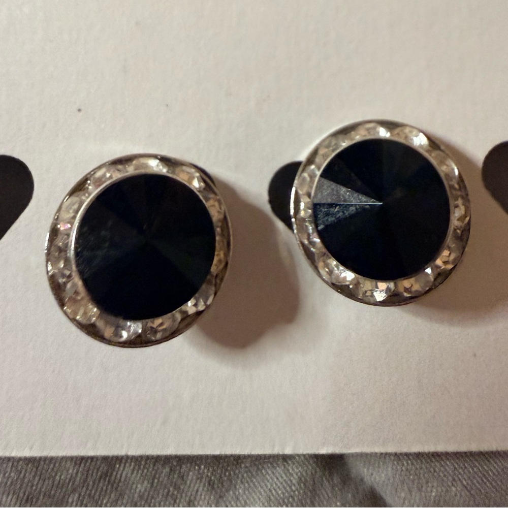 Elegant Black and Silver Dance Earrings